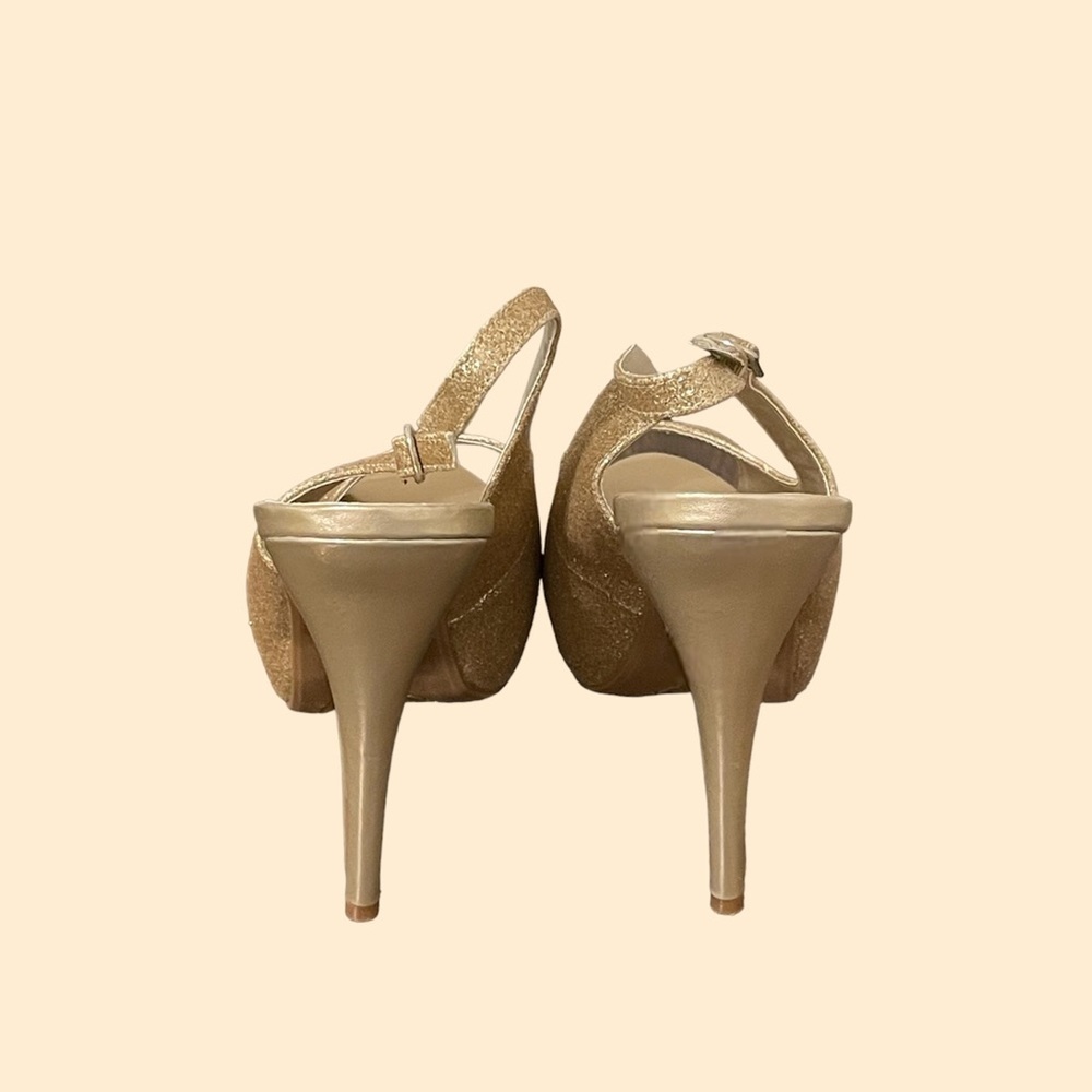 NWT Michaelangelo Glitter Peep High Heels (NWT) - Picture 4 of 5